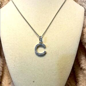 Silver Initial  “C” Necklace